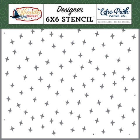 Echo Park Wizards and Company Charming Sparkles Designer 6x6 Stencil