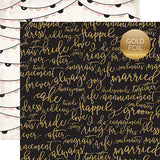 Echo Park Wedding Bliss Forever and Always Foil Patterned Paper