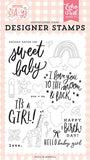 Echo Park Welcome Baby Girl Welcome Little One Designer Stamp Set