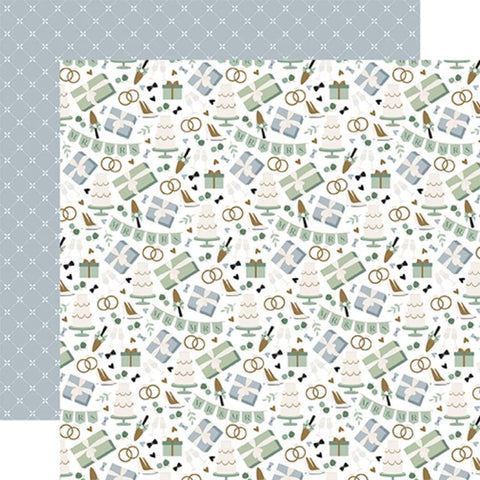 Echo Park Wedding Bells Sentimental Symbols Patterned Paper