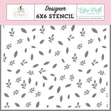Echo Park Welcome Easter Egg Hunt Greenery Designer 6x6 Stencil