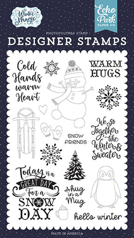 Echo Park Winter Magic Warm Hugs Designer Stamp Set