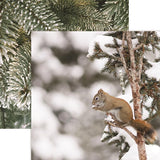 Reminisce Winter Canvas Red Squirrel Patterned Paper