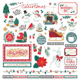 Photoplay Paper It's A Wonderful Christmas Element Sticker Sheet