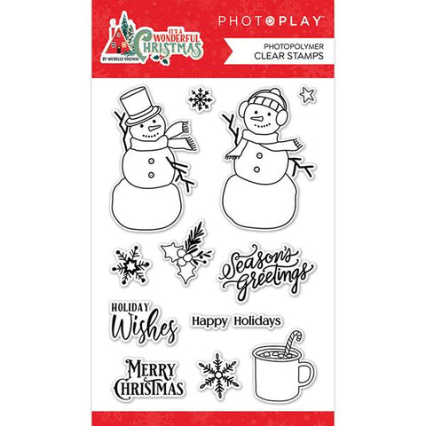 Photoplay Paper It's A Wonderful Christmas Clear Photopolymer Stamp Set