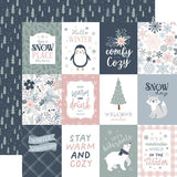 Echo Park Winterland 3x4 Journaling Cards Patterned Paper