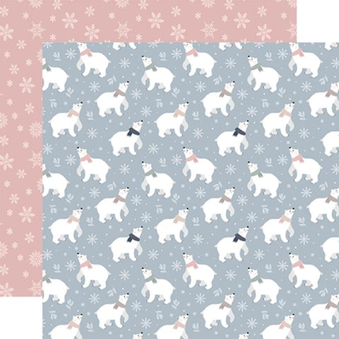 Echo Park Winterland Happy Polar Bears Patterned Paper