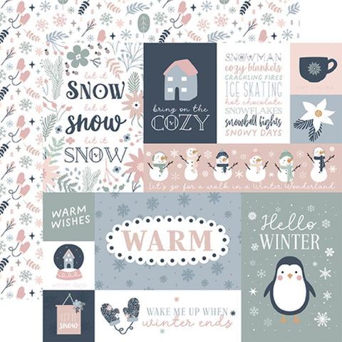 Echo Park Winterland Multi Journaling Cards Patterned Paper