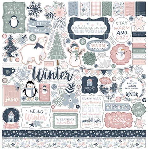 Echo Park Winterland Element Sticker Sheet