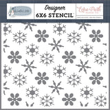 Echo Park Winterland Winter Wishes Snowflakes Designer 6x6 Stencil