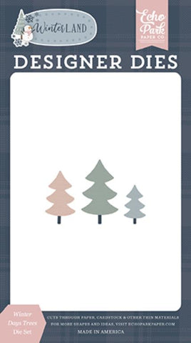 Echo Park Winterland Winter Days Trees Designer Die Set