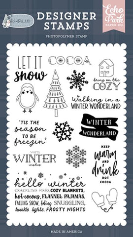 Echo Park Winterland Bring On The Cozy Designer Stamp Set