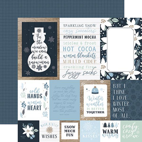 Echo Park Winter Multi Journaling Cards Patterned Paper