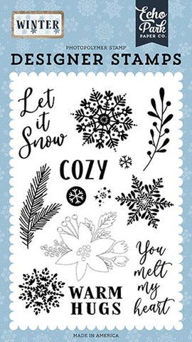 Echo Park Winter Cozy Winter Designer Stamp Set