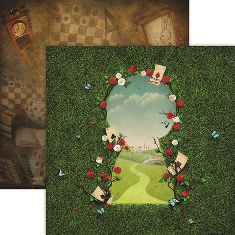 Reminisce Welcome To Wonderland Through the Keyhole Patterned Paper