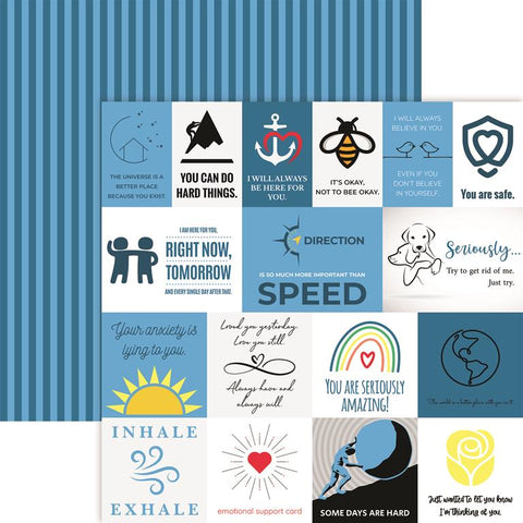 Reminisce You Matter Inhale.Exhale Patterned Paper