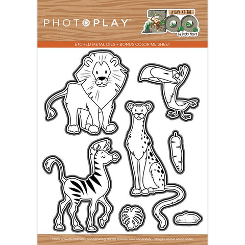 PhotoPlay Paper A Day At The Zoo Etched Metal Die Set