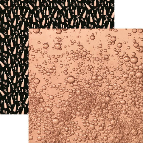 Reminisce Cheers Sparkling Rosé Patterned Paper