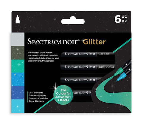 Spectrum Noir Glitter Markers - Cool Blue